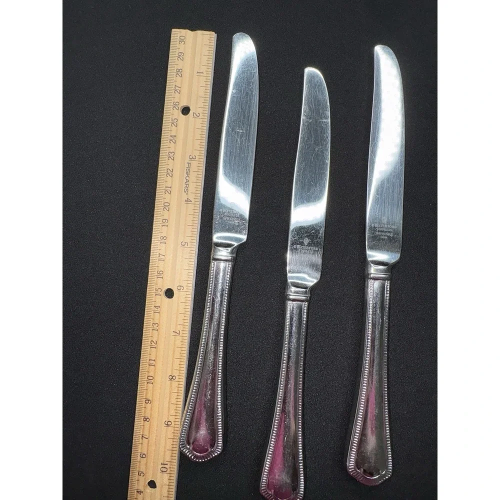 Waterford Somerset SET 3 French Hollow Knives dinner 9.5